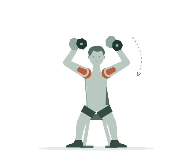Dumbbell shoulder press: Zak naar je schouders