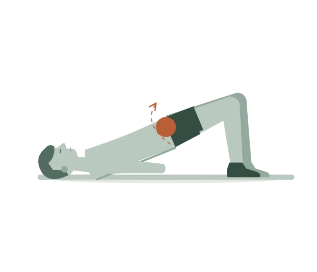 Glute bridge: Til je heupen op