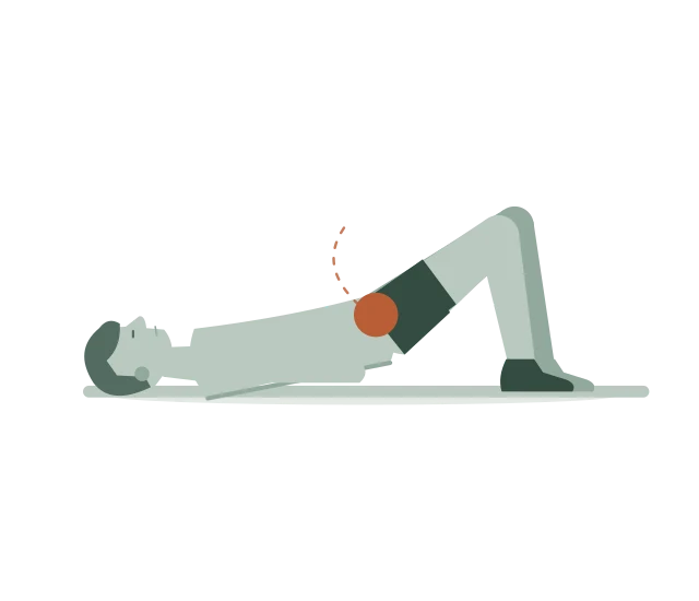Glute bridge: Kom terug naar de vloer