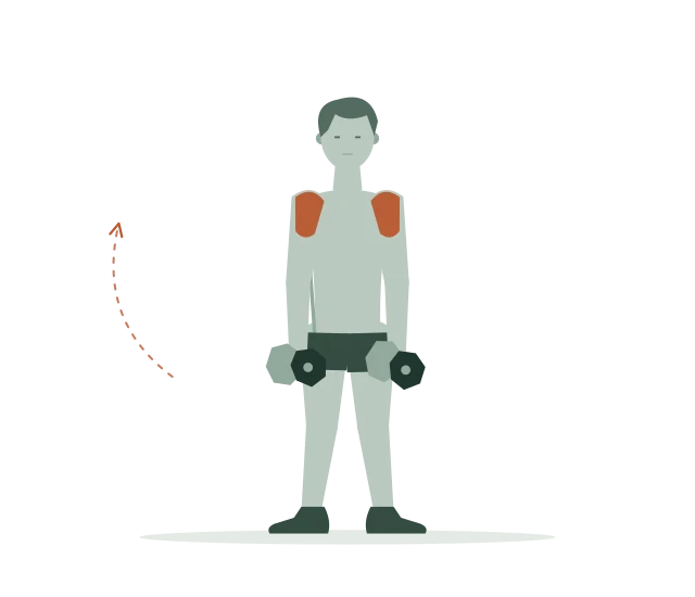 Lateral raise: Sta klaar