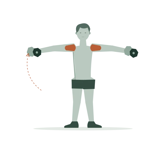 Lateral raise: Hef zijwaarts