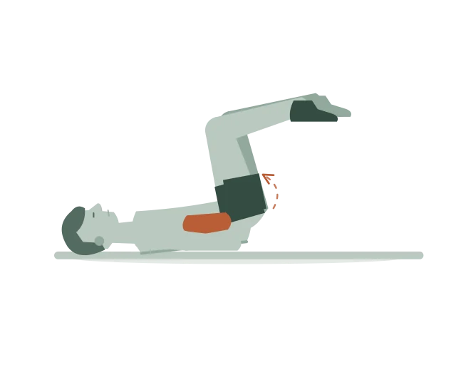 Reverse crunch: Rol je bekken op