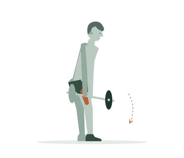 Romanian deadlift: Sta met de stang klaar