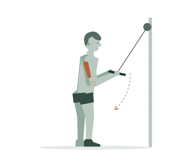 Triceps pushdown: Buig je ellebogen