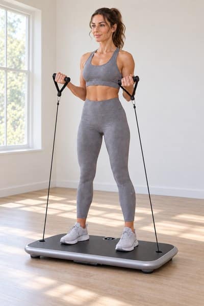Volwassene doet biceps curls op de Flow Fitness DSG200i