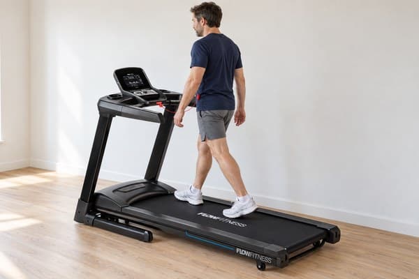 Rustig wandelen op de Flow Fitness Perform T2i loopband