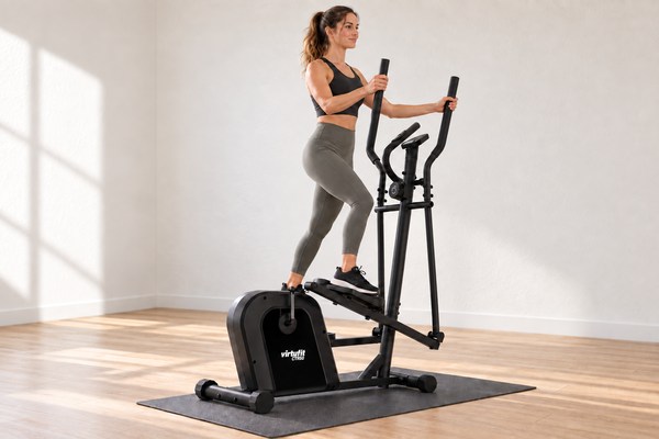 Volwassene traint op de VirtuFit CTR50 crosstrainer